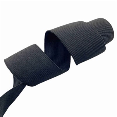 4CM qora keng trikotaj elastik tasma